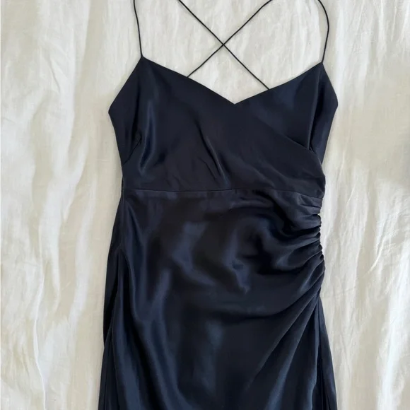 The Sei Strappy Gathered Silk Dress 4 - Picture 7 of 10